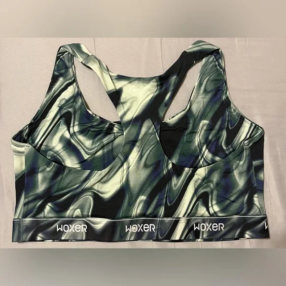 NIP Woxer Boss 2.0 Women’s Everyday Yoga Walking Sports Bra Jade Marble Sz 2XL - Picture 3 of 4